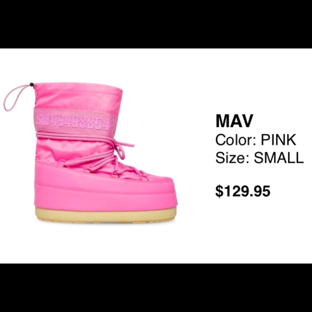 Pink SM Snow Boots, NWT